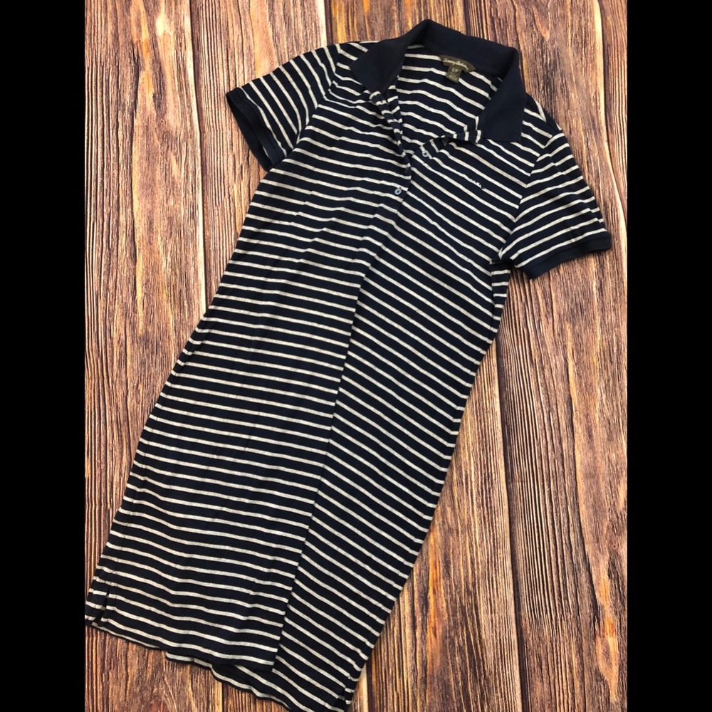 Tommy Bahama S striped polo shirt dress cotton